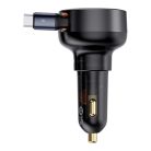 Baseus Enjoyment Pro USB-C (female) / USB-C (male) 60W car charger - black