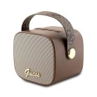 Guess Bluetooth speaker GUWSB2P4SMW Speaker mini brown/bown 4G Leather Script Logo with Strap