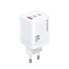 Wozinsky CGWCW 65W USB-A / 2 x USB-C GaN wall charger - white