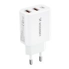 Wozinsky CWCUCW 30W USB-C / 2 x USB-A wall charger - white