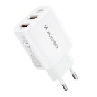 Wozinsky CWCUCW 30W USB-C / 2 x USB-A wall charger - white