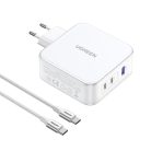 Ugreen Nexode CD289 GaN network charger USB-A/2xUSB-C 140W + USB-C - USB-C cable 1.5m - white