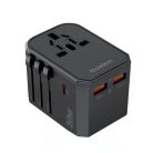 Choetech PD6041 USB-C USB-A PD 30W Travel Charger with 4 Plugs USA EU UK AU - Black