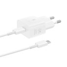 Samsung EP-T2510XWEGEU 25W SFC GaN wall charger with USB-C cable - white