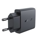 Acefast A69 PD 30W GaN USB-A USB-C wall charger - black