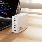 Dudao A228EU GaN charger 1x USB-A 4x USB-C PD 228W - white