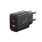 EU Joyroom JR-TCF05 20W USB-A USB-C charger + USB-C cable - black