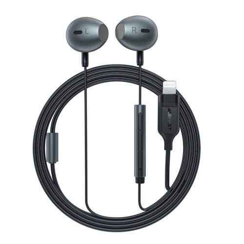 Acefast L1 in-ear headphones with Lightning connector, microphone and remote control 1.2 m - black