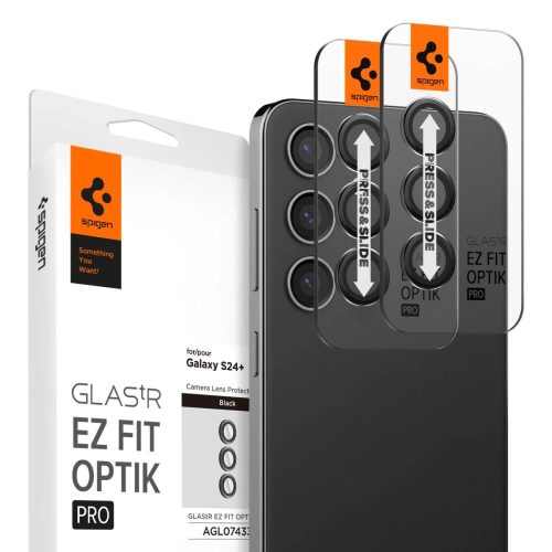 Spigen Optik.tR EZ Fit Camera Protector for Samsung Galaxy S24+ - black 2 pcs.