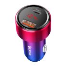 Baseus Magic Series PPS USB-C / USB-A 45W PD QC 6A car charger - pink and blue