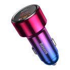 Baseus Magic Series PPS USB-C / USB-A 45W PD QC 6A car charger - pink and blue