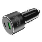 Silver Monkey SMA014 100W car charger 1xUSB-C PD 1xUSB-A QC 3.0 - black