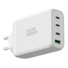 Silver Monkey GaN 130W wall charger 3x USB-C PD 1x USB-A 3.0 QC - white