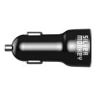 Silver Monkey SMA078 car charger 1xUSB-C 1xUSB-A 45W PD QC - black