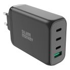 Silver Monkey GaN 130W wall charger 3x USB-C PD 1x USB-A 3.0 QC - black