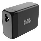 Silver Monkey SMA155 200W GaN charger 3xUSB-C PD USB-A QC 3.0 with detachable power cable - black