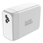 Silver Monkey SMA156 200W GaN charger 3x USB-C PD USB-A QC 3.0 with detachable power cable - white