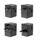 Dudao A65Pro 65W EU / US / JP / AUS / UK travel adapter 2x USB-C 2x USB-A - black