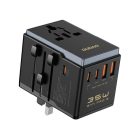 Dudao A35Pro 35W EU / UK / AUS / US / JP travel adapter 3x USB-C 2x USB-A - black