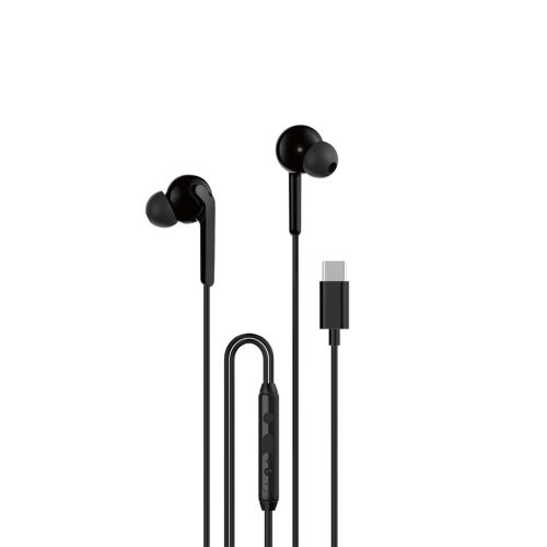 Dudao X3C+ wired USB-C in-ear headphones 1.2m - black