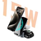 Dudao A11Pro+ inductive charger 15W 3in1 for phone / smartwatch / headphones - black