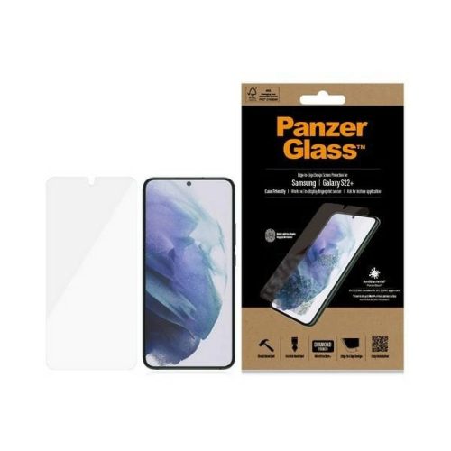 PanzerGlass E2E Microfracture antibacterial glass for Samsung Galaxy S22+ - with black frame