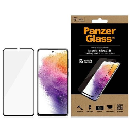 PanzerGlass E2E Regular tempered glass for Samsung Galaxy A73 - with black frame