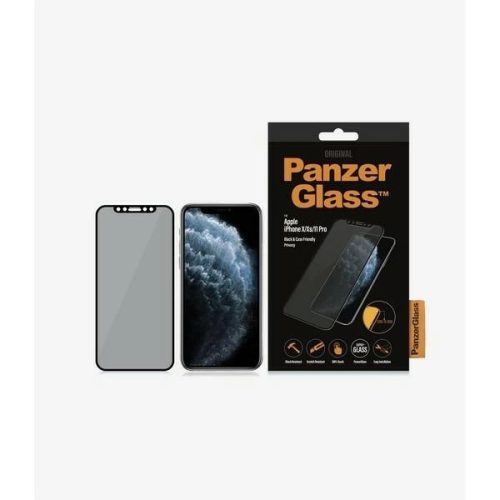 PanzerGlass E2E Super+ privacy tempered glass for iPhone X / XS / 11 Pro - with black frame