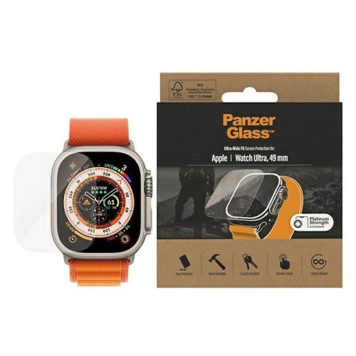 PanzerGlass Ultra-Wide Fit tempered glass for Apple Watch Ultra 49mm