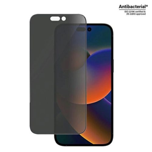 PanzerGlass Ultra-Wide Fit Tempered Glass Antibacterial Privacy with Positioner for iPhone 14 Pro Max