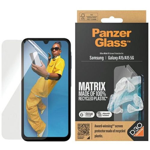 PanzerGlass Ultra-Wide Fit Tempered Glass with D3O® for Samsung Galaxy A15 / A15 5G