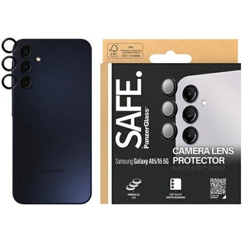 SAFE by PanzerGlass camera cover for Samsung Galaxy A15 / A15 5G - with black frame