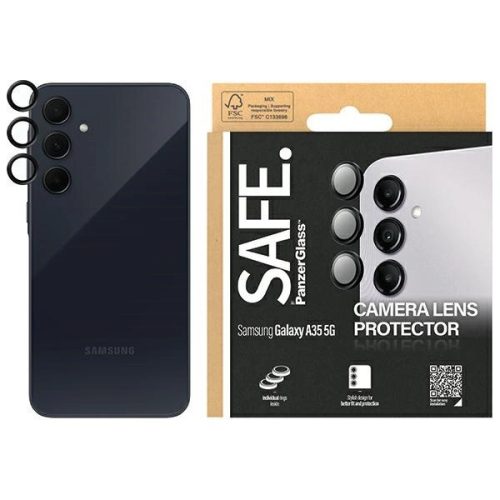 SAFE by PanzerGlass camera cover for Samsung Galaxy A35 5G - with black frame