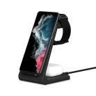 Tech-Protect A7 10W inductive charger in the form of a 3-in-1 stand for smartphone / headphones / smartwatch - black