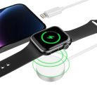 Tech-Protect UltraBoost 2in1 magnetic charger with USB-C / Lightning cables for Apple Watch 1.5m - white