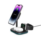 Tech-Protect QI15W-A27 3in1 inductive charger with stand with MagSafe for smartphone / Apple Watch / AirPods - black