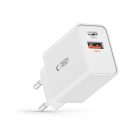 Tech-Protect NC30W USB-C PD 30W / USB-A QC 3.0 network charger - white