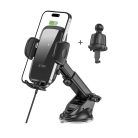 Tech-Protect CM15W-V1 car phone holder with 15W inductive charger for cockpit / air vent - black