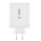 Tech-Protect NC100W-GAN charger GaN 3x USB-C PD 100W / USB-A QC 3.0 - white