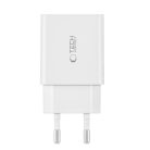 Tech-Protect C35W mains charger 2x USB-C PD 35W - white