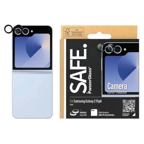 SAFE by PanzerGlass camera cover for Samsung Galaxy Z Flip 6 - with black frame