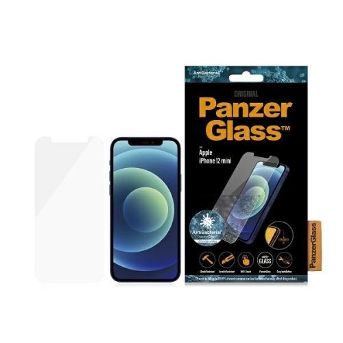 Tempered glass PanzerGlass Standard Super+ antibacterial for iPhone 12 Mini