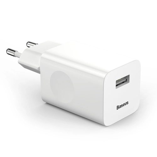 Baseus Charging Quick Charger CCALL-BX02 network USB-A 24W QC 3.0 charger - white