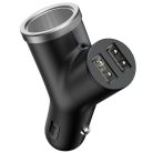 Baseus Y Type Car Charger car charger 2x USB + cigarette lighter socket 3.4A black (CCALL-YX01)