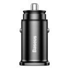 Baseus Square smart car charger 2x USB QC3.0 Quick Charge 3.0 SCP AFC 30W black (CCALL-DS01)