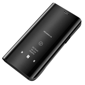 Clear View Notesz Tok Mirror Hivásmutató Funkcióval Huawei P30 Lite Fekete   Clear View Notesz Tok Mirror Hivásmutató Funkcióval Huawei P30 Lite Fekete