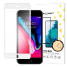 Wozinsky Tempered Glass Full Glue Super Tough Screen Protector Full Coveraged with Frame Case Friendly for iPhone SE 2022 / SE 2020 / iPhone 8 / iPhone 7 white