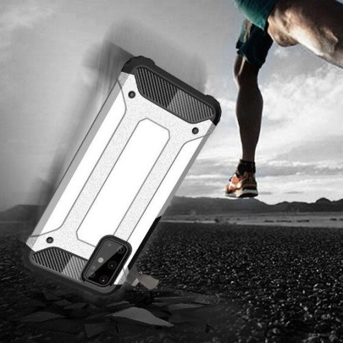 Hybrid Armor Ütésálló Tok Tough Rugged TPU 2in1 Samsung Galaxy S20 Ultra Fekete