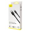 Baseus USB - USB Type C Kábel VOOC Quick Charge 3.0 5 A 2 m Fekete (CATSW-G01)
