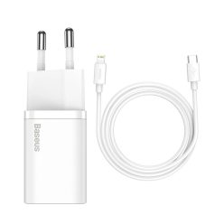   Baseus Super Si 1C fast charger USB Type C 20W Power Delivery + USB Type C - Lightning cable 1m white (TZCCSUP-B02)